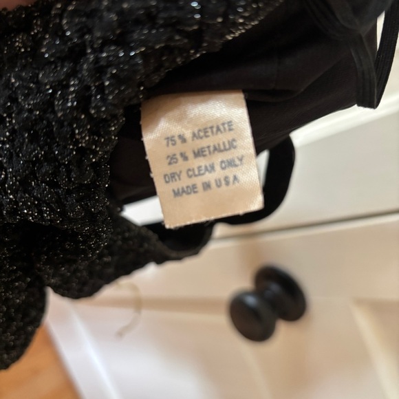 Vintage 90s Cache Size 6 Metallic Black Sleeveless Maxi Gown‎ Dress Made in USA - Picture 7 of 13